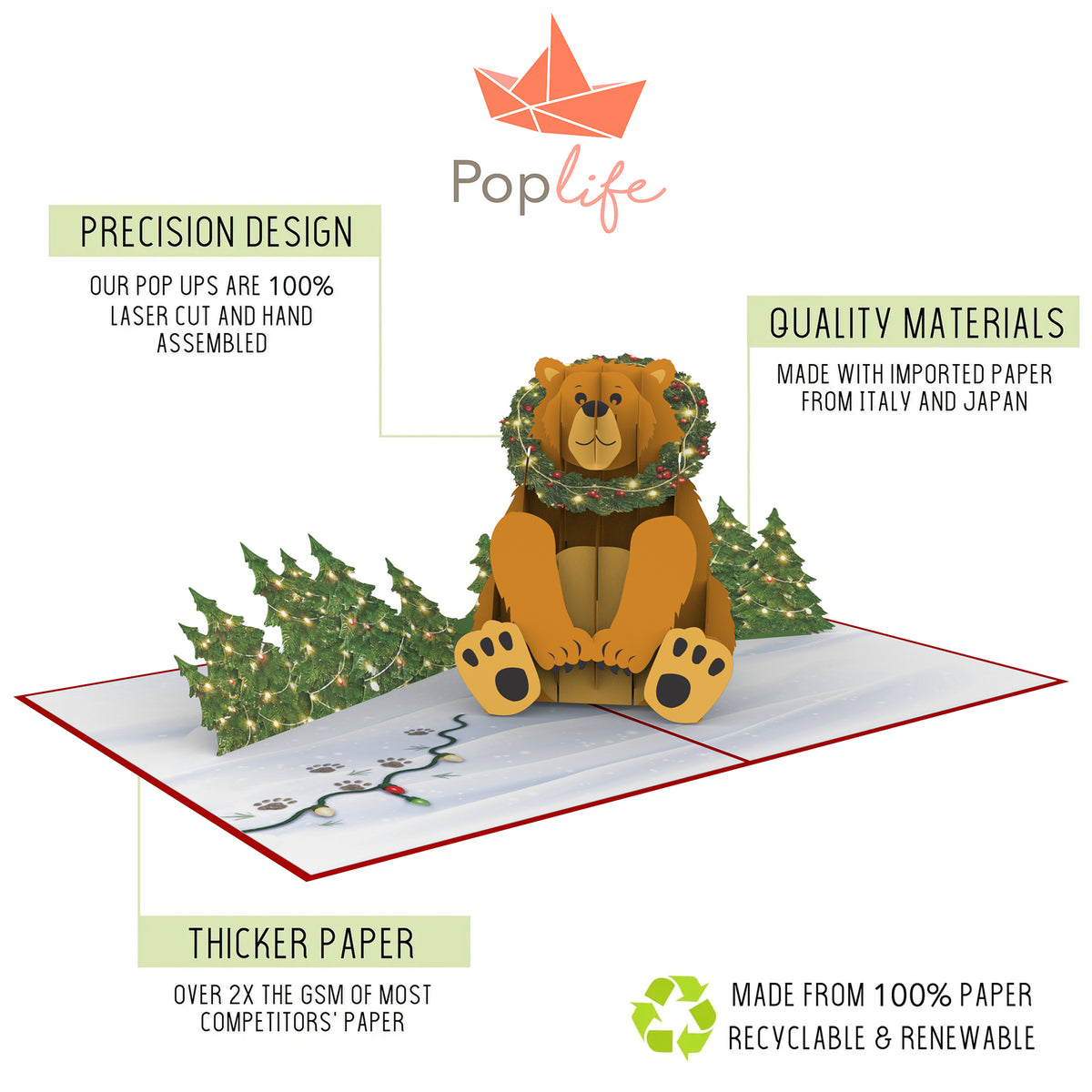 Holiday Bear Pop Up Card