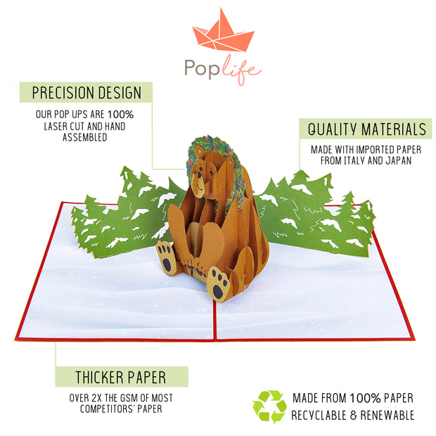 Holiday Bear Pop Up Card