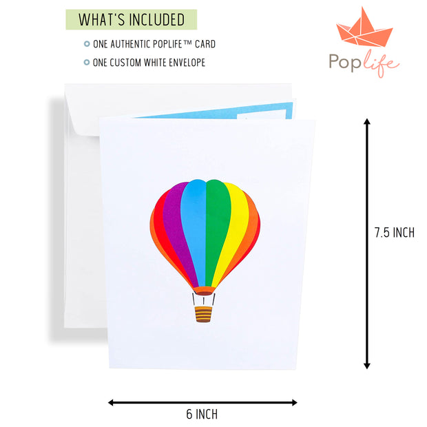 HAPPY BIRTHDAY Hot Air Balloons Pop Up Card