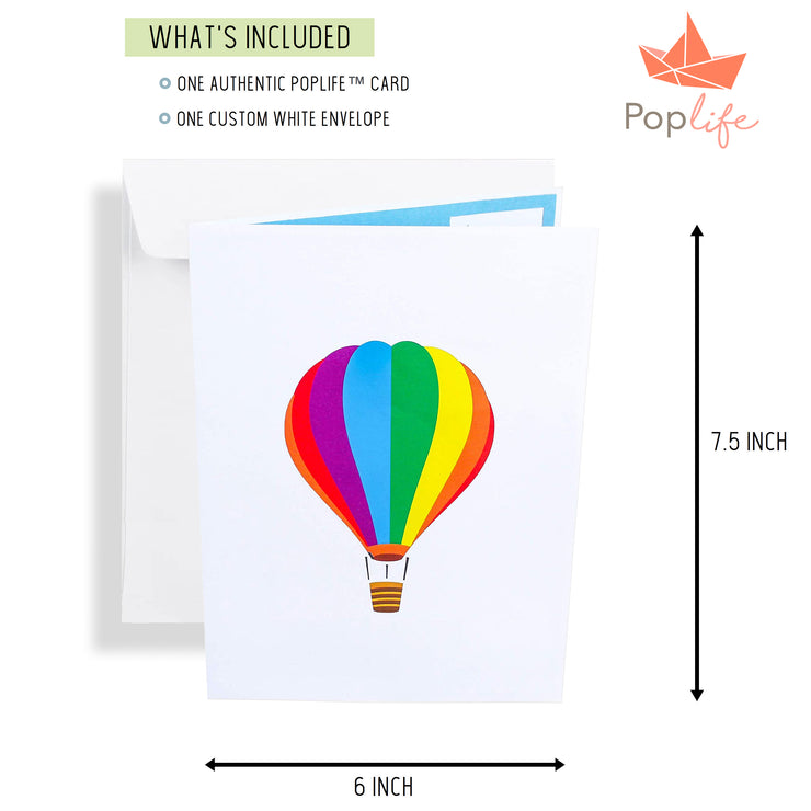 HAPPY BIRTHDAY Hot Air Balloons Pop Up Card