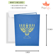 Hanukkah Menorah Pop Up Card