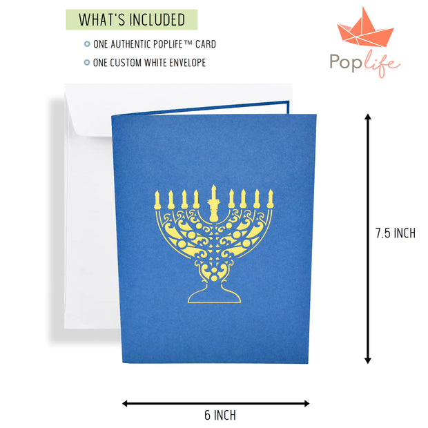 Hanukkah Menorah Pop Up Card