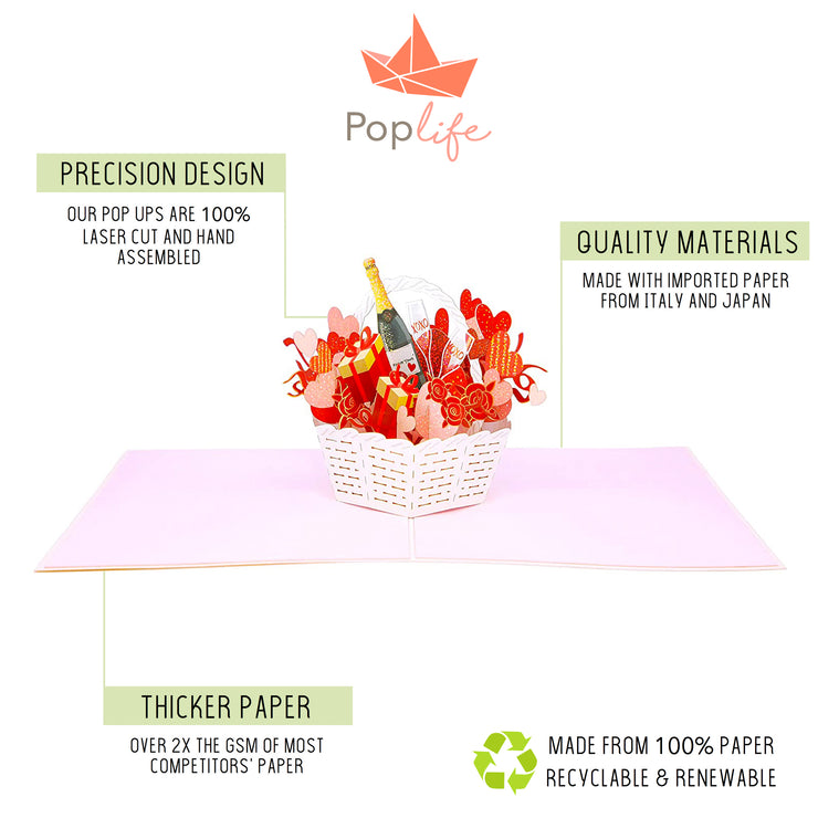 LOVE Basket Pop Up Card