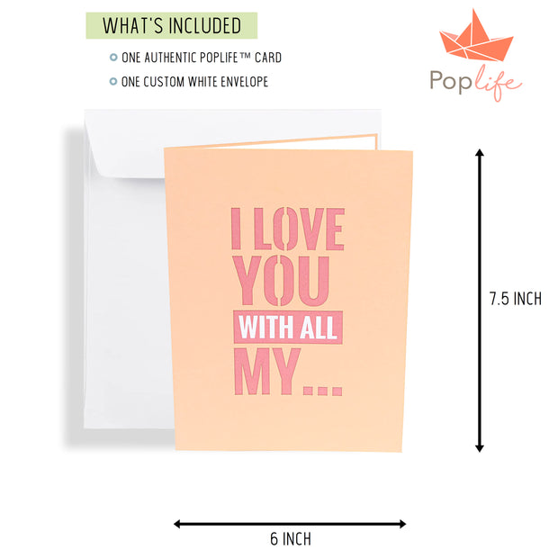 Cheeky Peach Pop Up Card