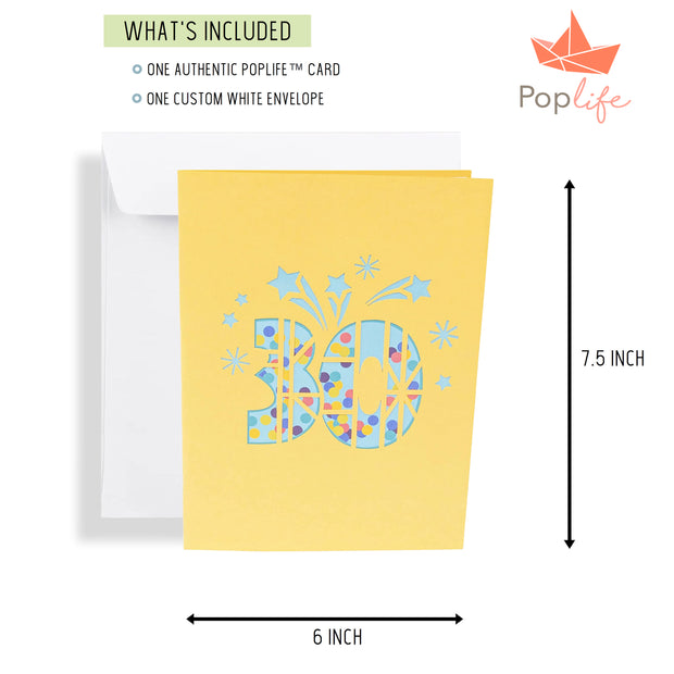 30th Birthday - Anniversary Pop Up Card