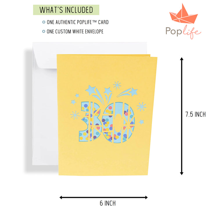 30th Birthday - Anniversary Pop Up Card