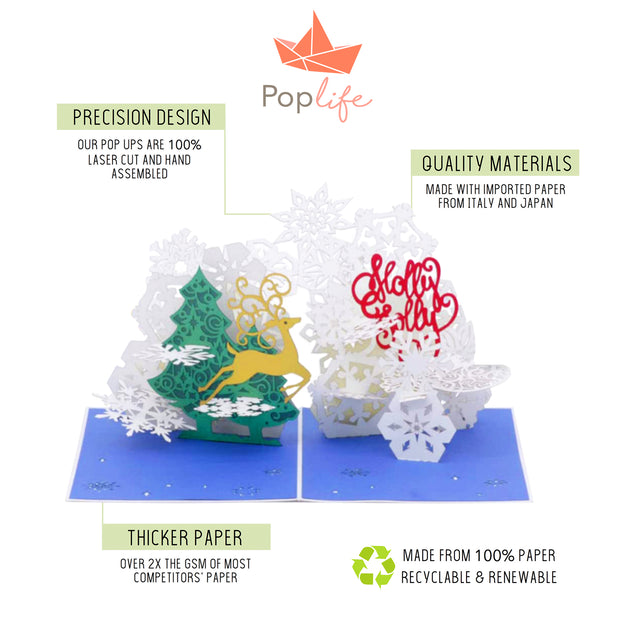 Holly Jolly Holiday Pop Up Card