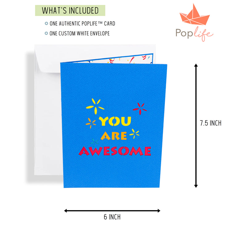You Are Awesome Pop Up Card