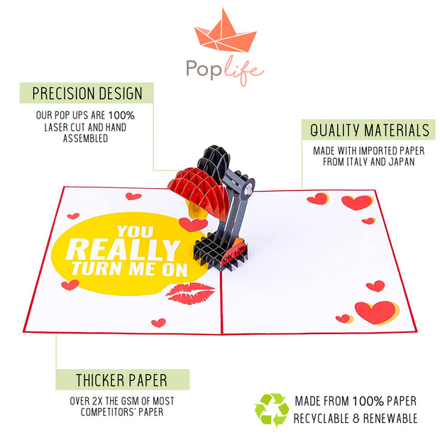 Naughty Light of My Life Pop Up Card