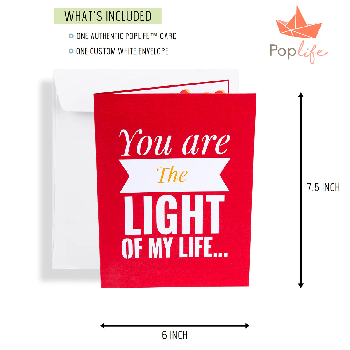 Naughty Light of My Life Pop Up Card