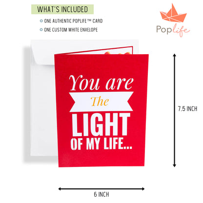Naughty Light of My Life Pop Up Card