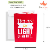 Naughty Light of My Life Pop Up Card