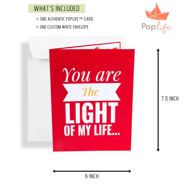 Naughty Light of My Life Pop Up Card