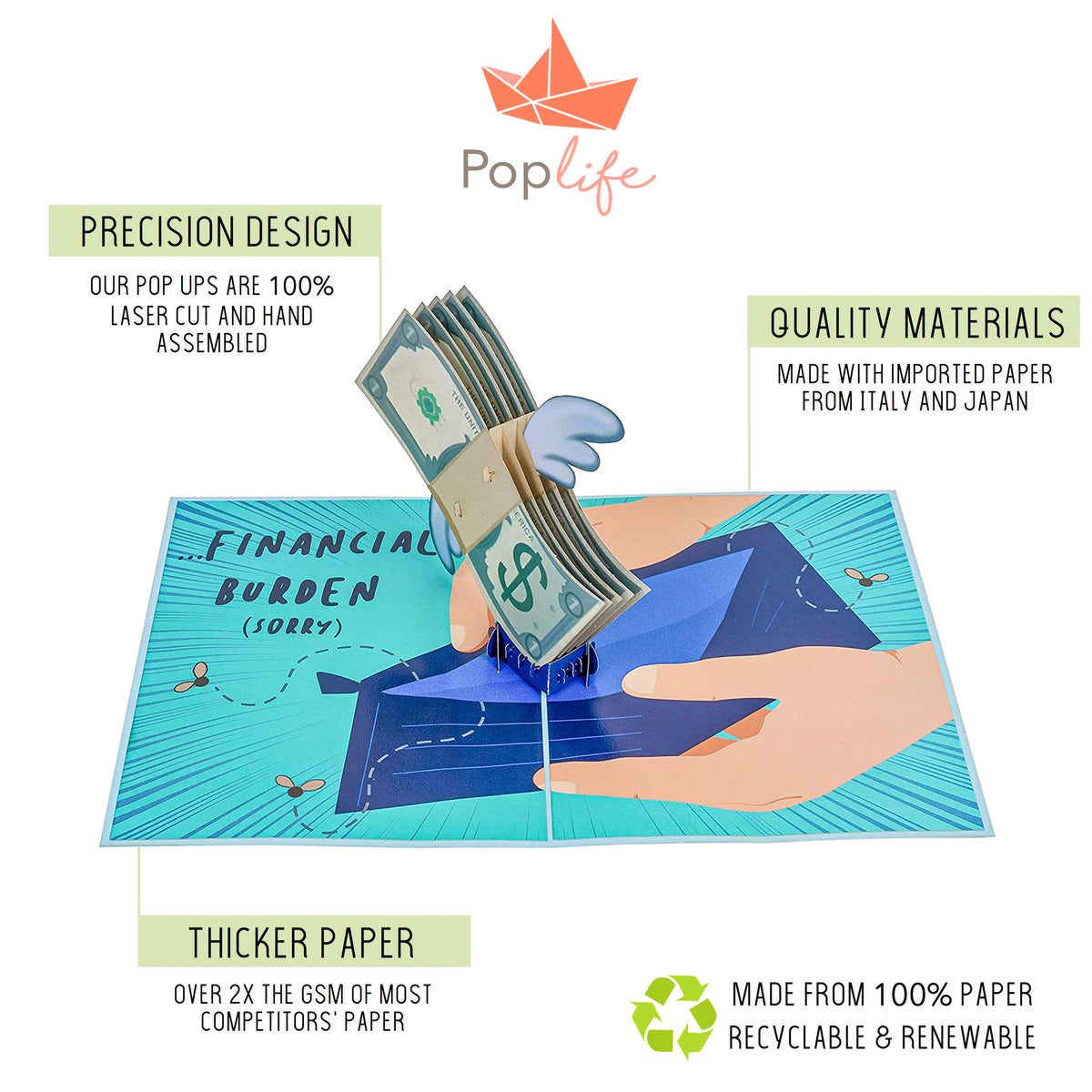Dad's Financial Burden Pop Up Card