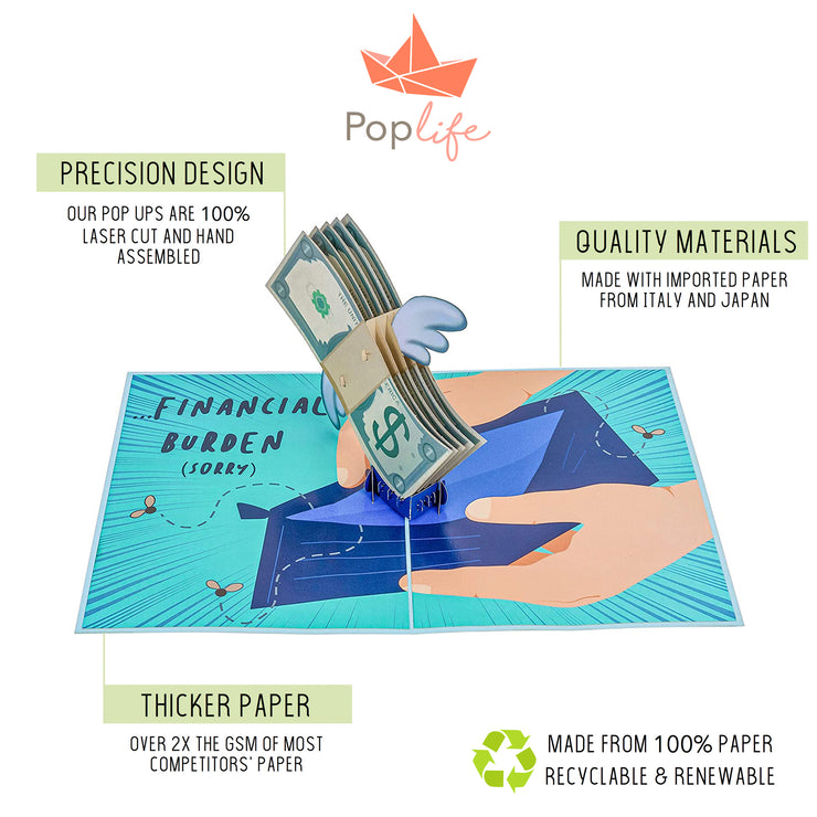Dad's Financial Burden Pop Up Card