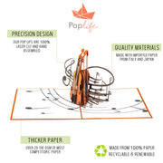 Violin Musical Instrument Pop Up Card