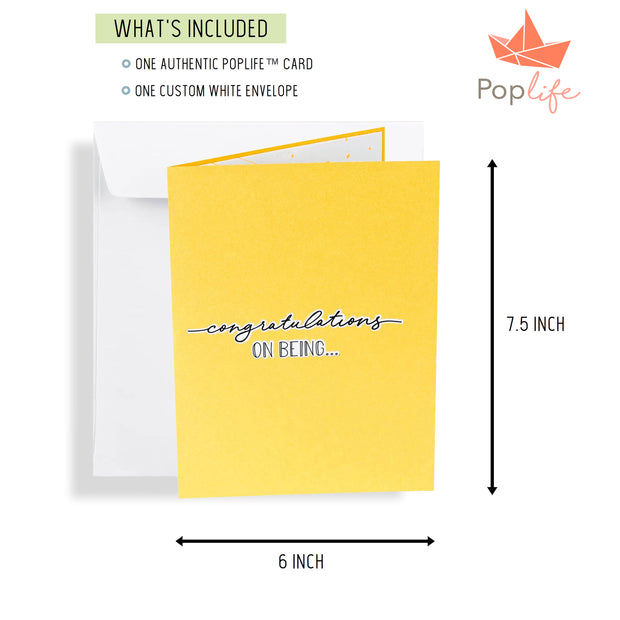 Just Married Congratulations Pop Up Card