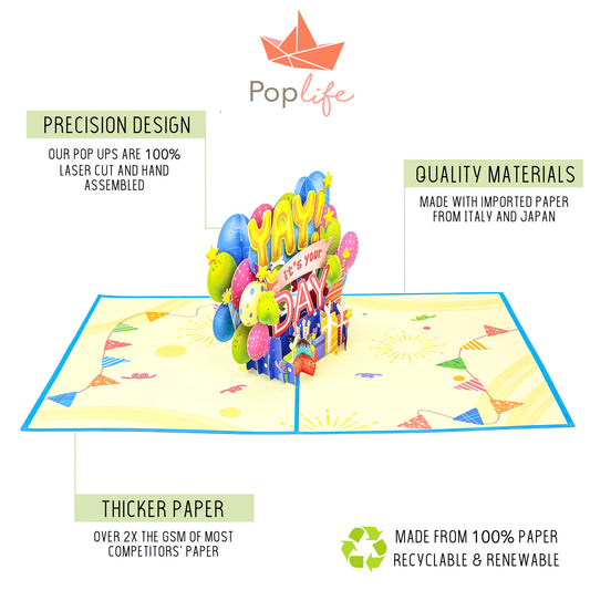 "Yay It's Your Day" Pop Up Card
