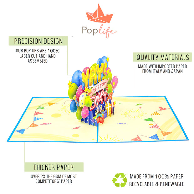 "Yay It's Your Day" Pop Up Card