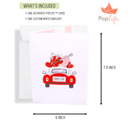 Love Bug Car Pop Up Card