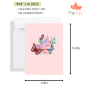 Butterflies on Flowers Pop Up Card
