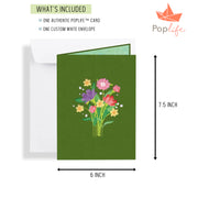 Wildflower Meadow & Mountains Pop Up Card