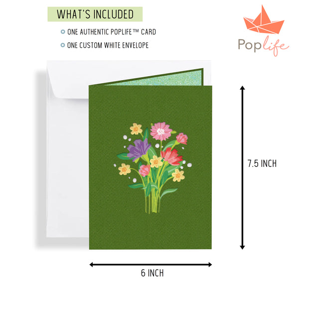 Wildflower Meadow & Mountains Pop Up Card