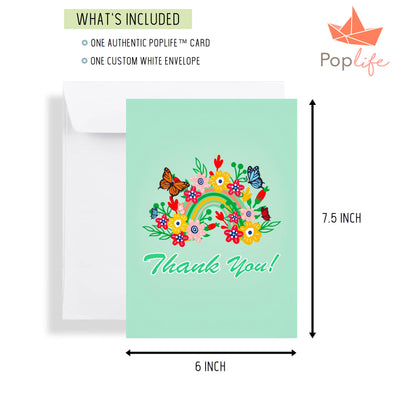 Thank You Rainbow Pop Up Card