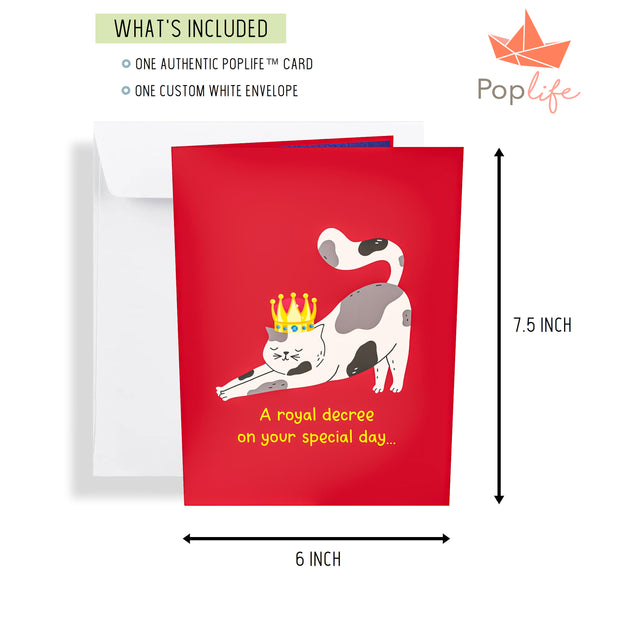 Royal Cat Pop Up Card