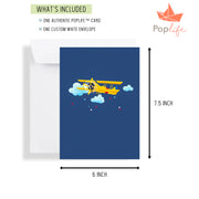 Yellow Biplane Pop Up Card