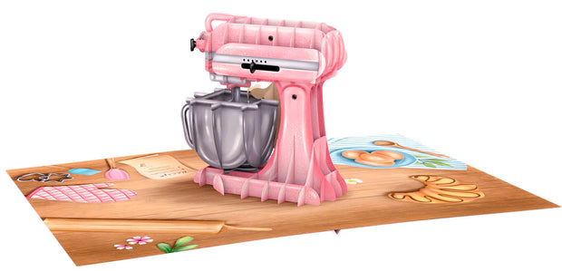 Baking Standmixer Pop Up Card