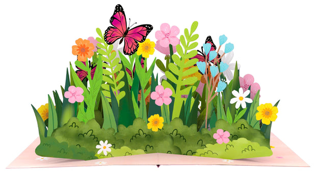 Flower Garden Pop Up Card