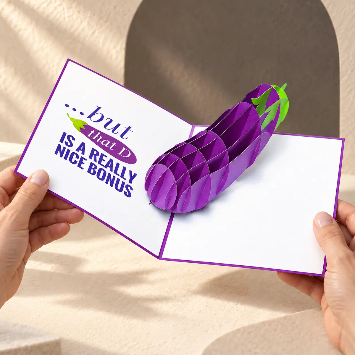 Naughty Eggplant Pop Up Card