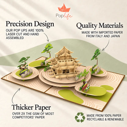 Japanese Zen Garden Pop Up Card