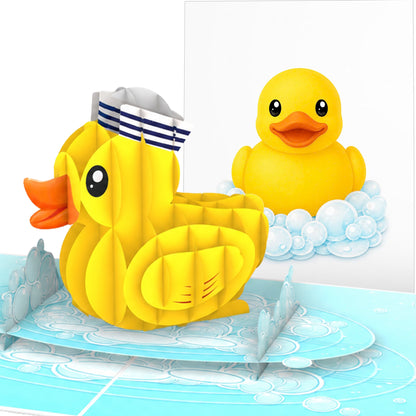 Yellow Rubber Ducky Pop Up Card