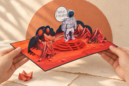 Astronaut on Mars Pop Up Card