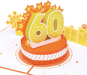 60th Birthday - Anniversary Pop Up Card