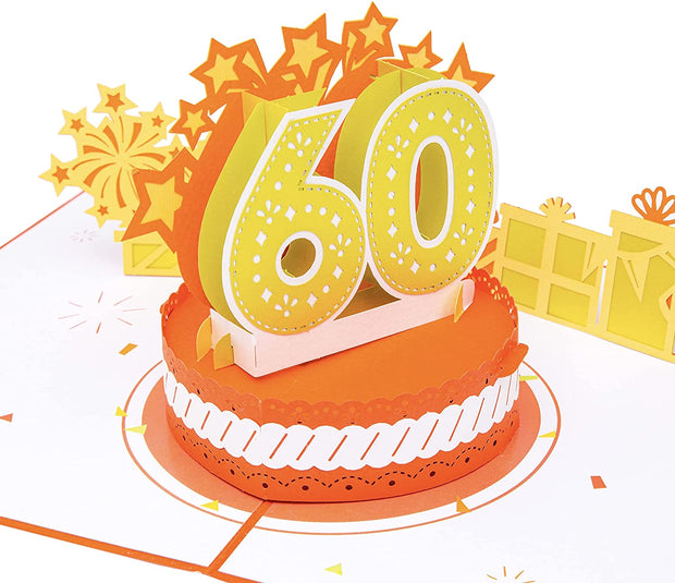 60th Birthday - Anniversary Pop Up Card