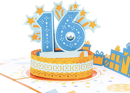 16th Birthday Pop Up Card