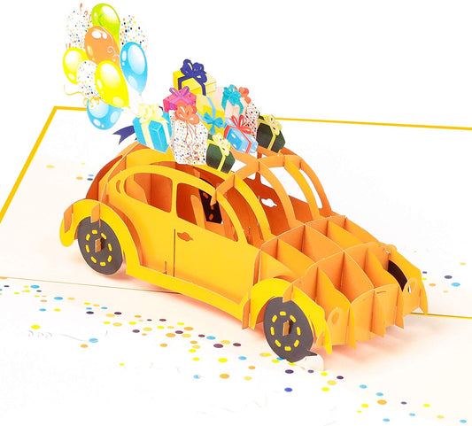 Yellow Bug Pop Up Card