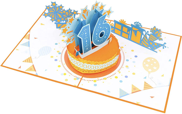 16th Birthday Pop Up Card