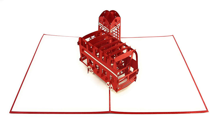 London Bus & Telephone Box Pop Up Card