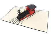 Steam Engine Train Pop Up Card