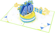 40th Birthday - Anniversary Pop Up Card