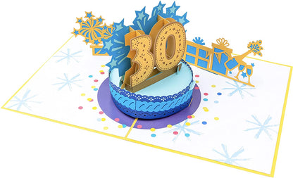 30th Birthday - Anniversary Pop Up Card