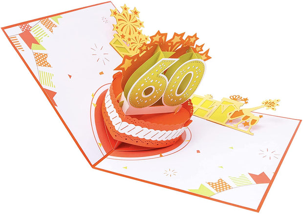 60th Birthday - Anniversary Pop Up Card