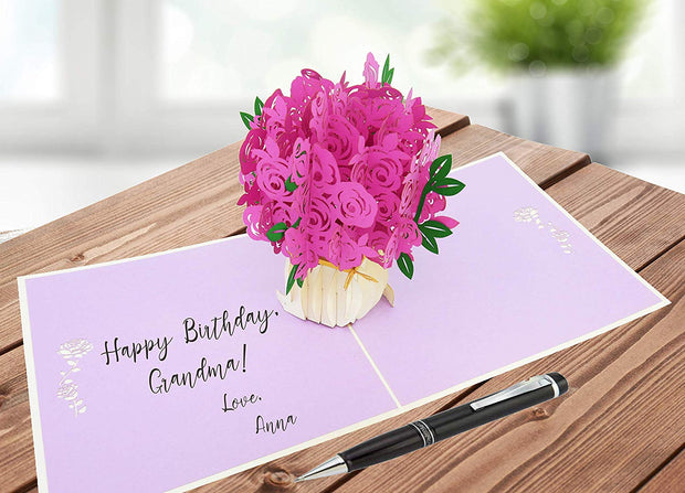PopLife Pink Rose Bouquet is Perfect For Mother's Day, Grandma's or Birthdays. 