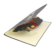 Steam Engine Train Pop Up Card