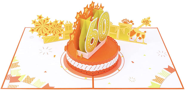 60th Birthday - Anniversary Pop Up Card