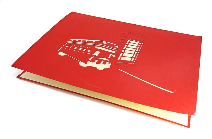 London Bus & Telephone Box Pop Up Card
